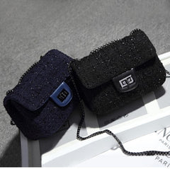 Women's Glittery Wool Evening Bag