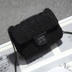 Women's Glittery Wool Evening Bag