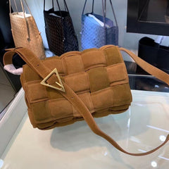 Women's Compact Suede Chain Shoulder Bag