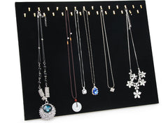 28 Hooks Black Velvet Jewelry Stand