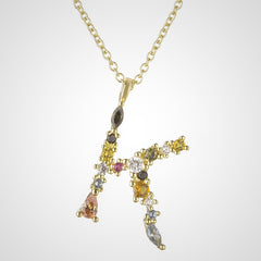 925 Sterling Silver Initial Pendant Necklace