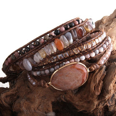 Bohemian Bracelet with Mixed Natural Stones