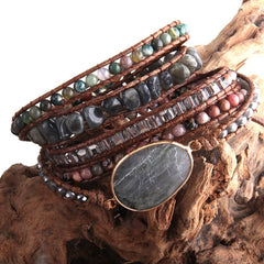 Bohemian Bracelet with Mixed Natural Stones