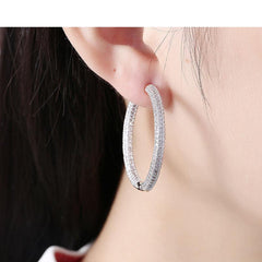 Women's 925 Sterling Silver Hoop Earrings