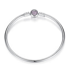 Minimalist Heart Bead Silver Bracelet