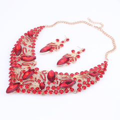 Fashion Rhinestone Crystal Jewelry Set