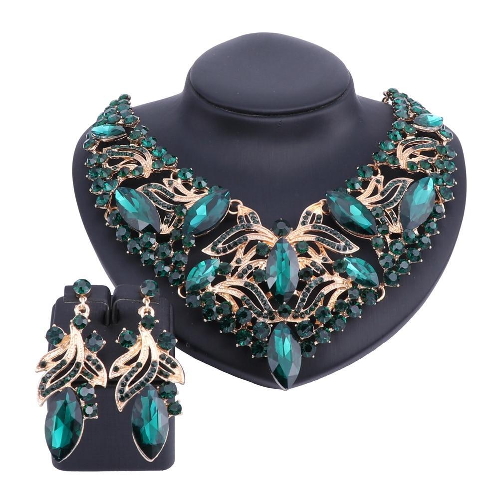 Fashion Rhinestone Crystal Jewelry Set