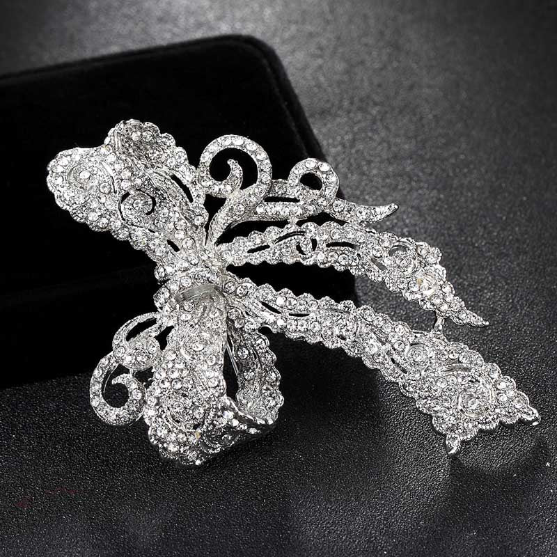 Kawaii Bow Shaped Rhinestone Women's Brooches