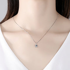 1 Carat Real Moissanite Pendant Necklace for Women