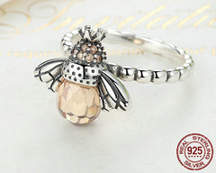 Creative Bee Design Women's Silver Ring