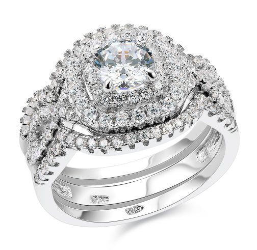 Ladies Beautiful CZ Ring Set