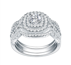 Ladies Beautiful CZ Ring Set