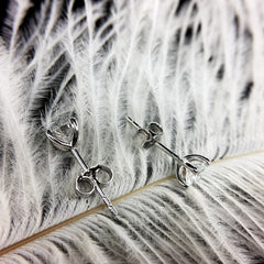 Women's Sterling Silver Moissanite Earrings