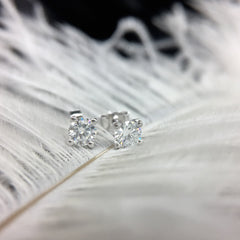 Women's Sterling Silver Moissanite Earrings