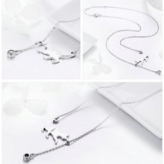 925 Sterling Silver Chain Cat Pendant Necklace