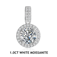 1CT Pendant Necklace with Moissanite Gemstone