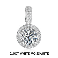 1CT Pendant Necklace with Moissanite Gemstone