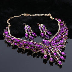Luxurious Bridal Necklace and Earrings Set