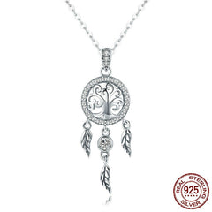 Women's Boho Dream Catcher Shaped Pendant Necklace