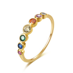 Colorful Silver Ring