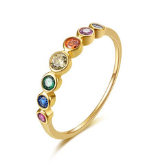 Colorful Silver Ring