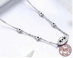 925 Sterling Silver Lucky Eye Blue Necklace