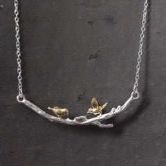 Fashion Vintage Tree Branch Shaped Silver Necklace