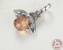 Women's 925 Sterling Stylish Silver Bee Shaped Pendant