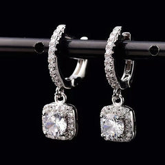 0.5/1 Carats Moissanite Drop Earrings for Women