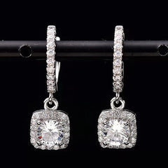 0.5/1 Carats Moissanite Drop Earrings for Women
