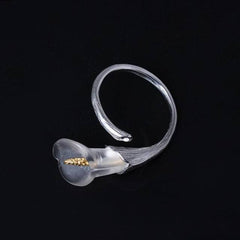 Fashion Vintage Flower Shaped Adjustable Silver Ring