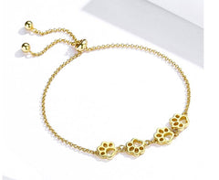 Women's 925 Sterling Silver Paws Bracelet