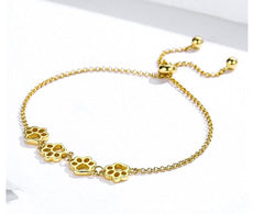 Women's 925 Sterling Silver Paws Bracelet