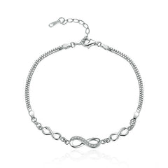 Minimalistic Silver Bracelet with Infinity Charm