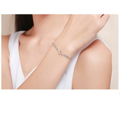Minimalistic Silver Bracelet with Infinity Charm