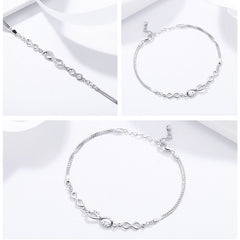 Minimalistic Silver Bracelet with Infinity Charm