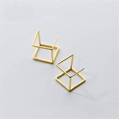 Cube Shaped Minimalistic Earrings for Women