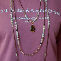 Women's Multilayered Amazonite Stone Necklace