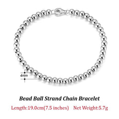 925 Sterling Silver Chain Bracelet