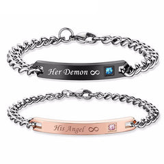 Love Stainless Steel Couple Bracelets