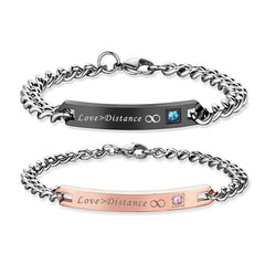 Love Stainless Steel Couple Bracelets