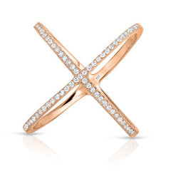 Women's Unique X-Shaped Ring