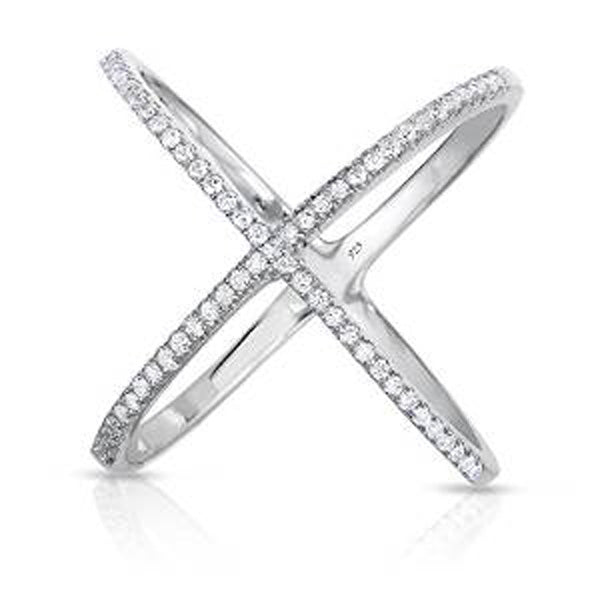 Women's Unique X-Shaped Ring
