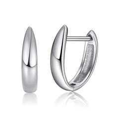 Women's Simple Style Silver Hoop Earrings