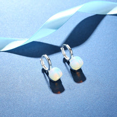Classic Natural Moonstone Drop Earrings