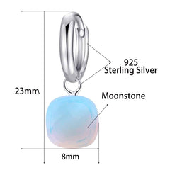 Classic Natural Moonstone Drop Earrings