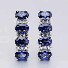 Elegant Blue Stone Earrings