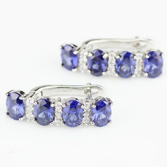 Elegant Blue Stone Earrings