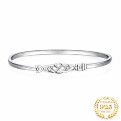 Celtic Knot Designed 925 Sterling Silver Bracelet for Women