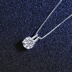 925 Sterling Silver 1ct Moissanite Pendant